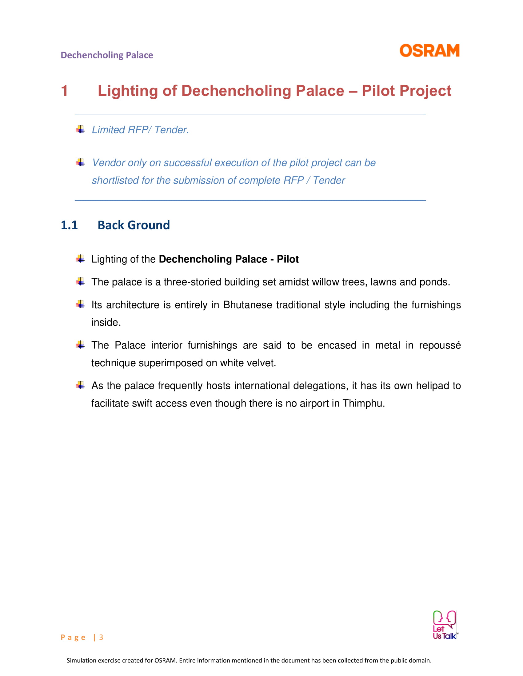 Lighting Of The Dechencholing Palace